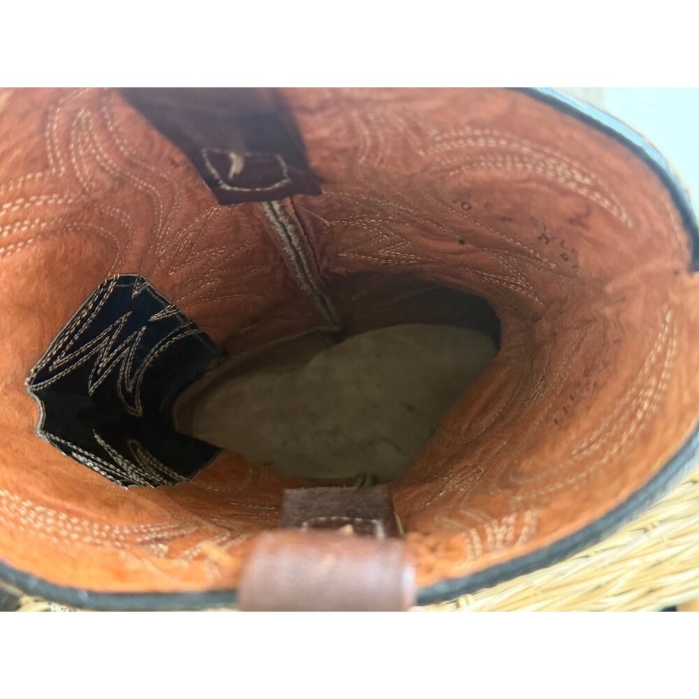 Vintage 80's Texas Brand Mens Western Boot Size 10D Leather - Picture 9 of 16